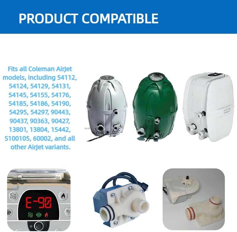 IKSI طقم إصلاح مضخة مياه حوض الاستحمام الساخن P4071 58113 E02 لColeman Lay-Z-Spa (مع الدافعة والمحاور)  - Image 3
